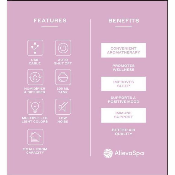 *NWT* ALIEVA SPA CALMING MIST DIFFUSER - Picture 4 of 4